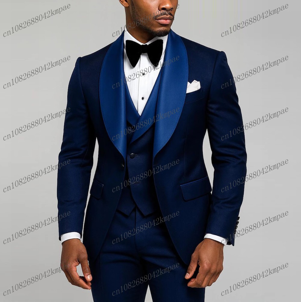 New Navy Blue Formal Men Suit  - đánh giá và giá Mens Grooming Tools