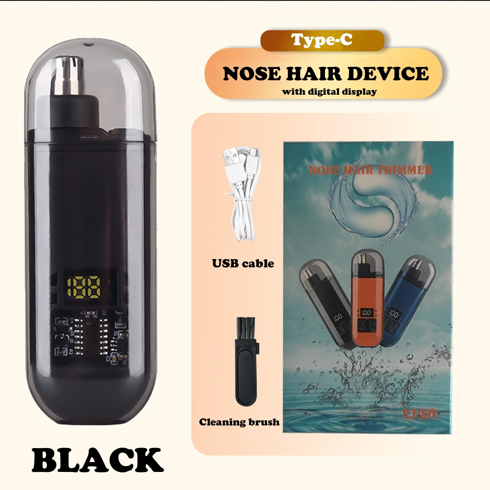 Nose Ear Hair Trimmer USB Rech - đánh giá và giá Men'S Grooming Clippers