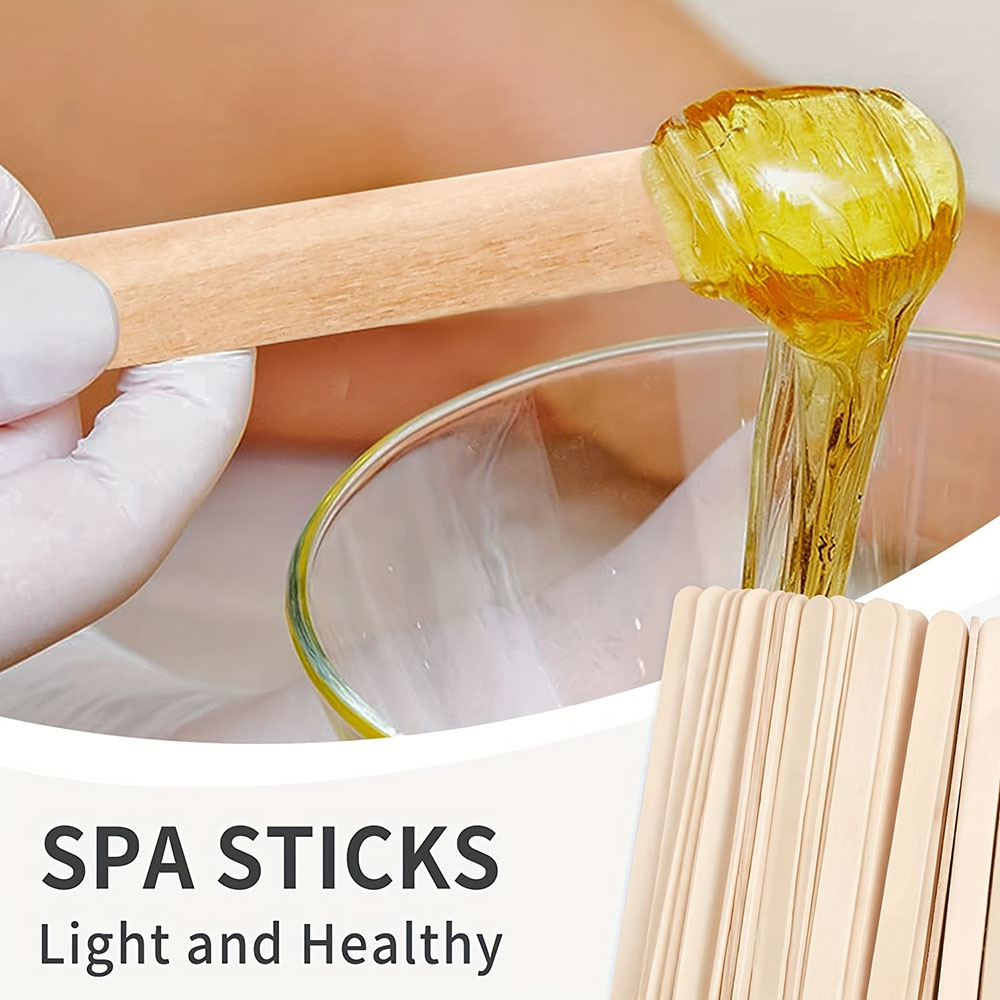 300/500pcs Wooden Wax Sticks M - đánh giá và giá Hair Wax Stick