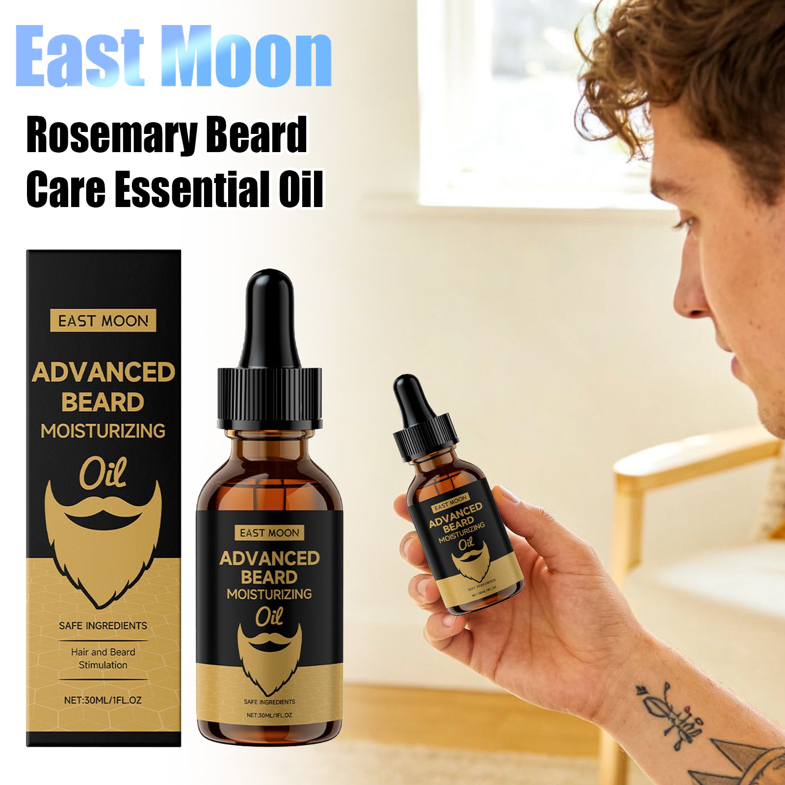 East Moon Rosemary Beard Softe - đánh giá và giá Beard Oil Growth
