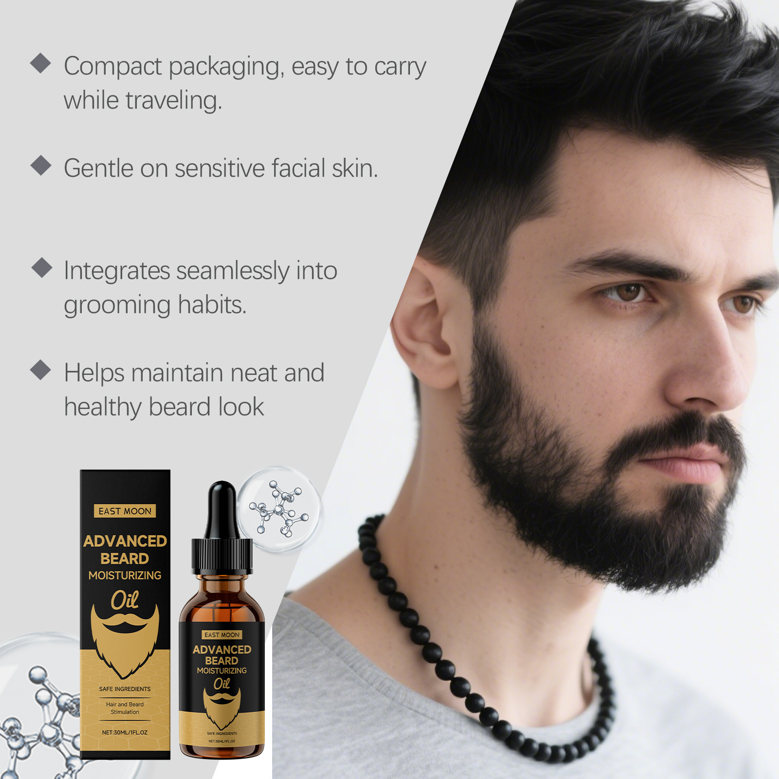 East Moon Rosemary Beard Softe - đánh giá và giá Beard Oil Growth