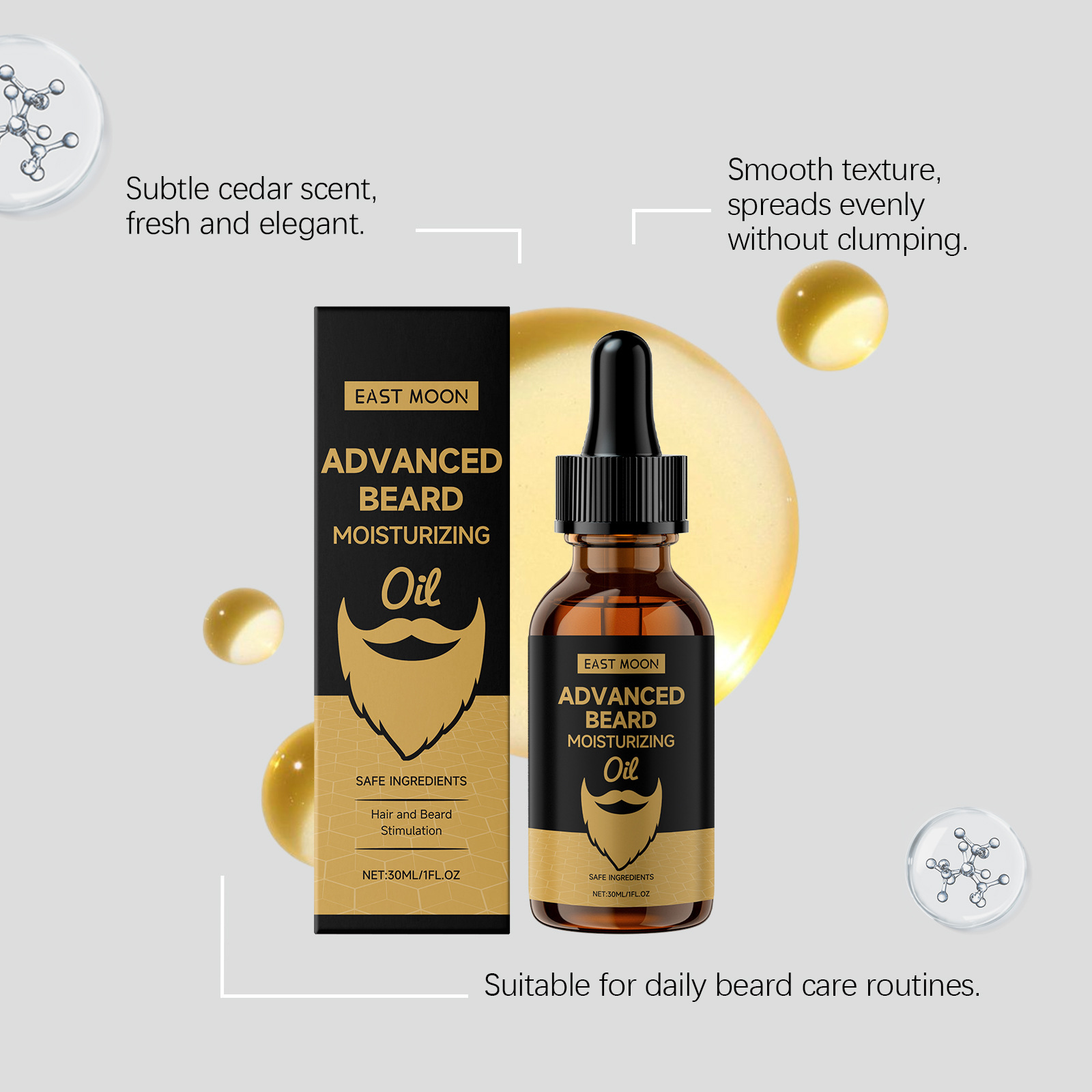 East Moon Rosemary Beard Softe - đánh giá và giá Beard Oil Growth