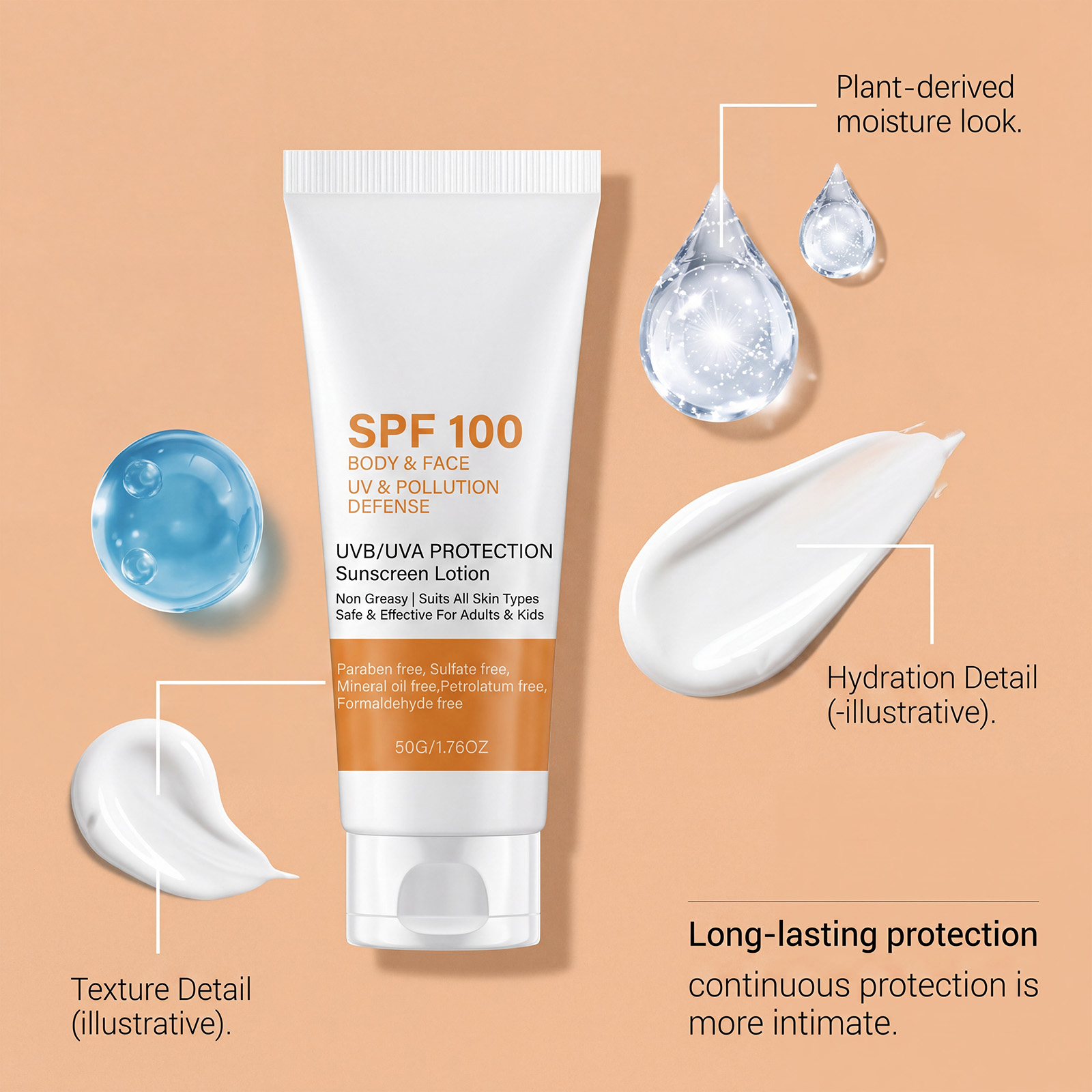 SPF 100 Sunscreen Instant Sun  - đánh giá và giá Face Moisturizer Spf