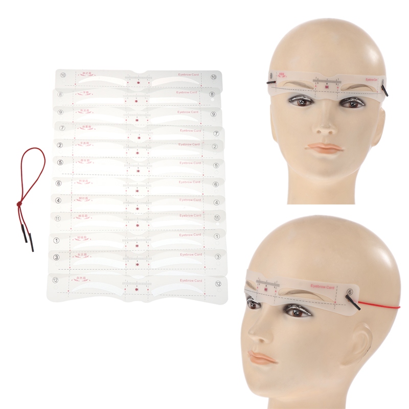 12Pcs Eyebrow Stencil Set Reus - đánh giá và giá Men'S Grooming Eyebrow Shape