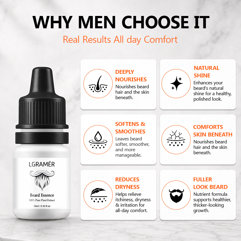 Men's Beard Growth Serum Nouri - đánh giá và giá Beard Oil Growth