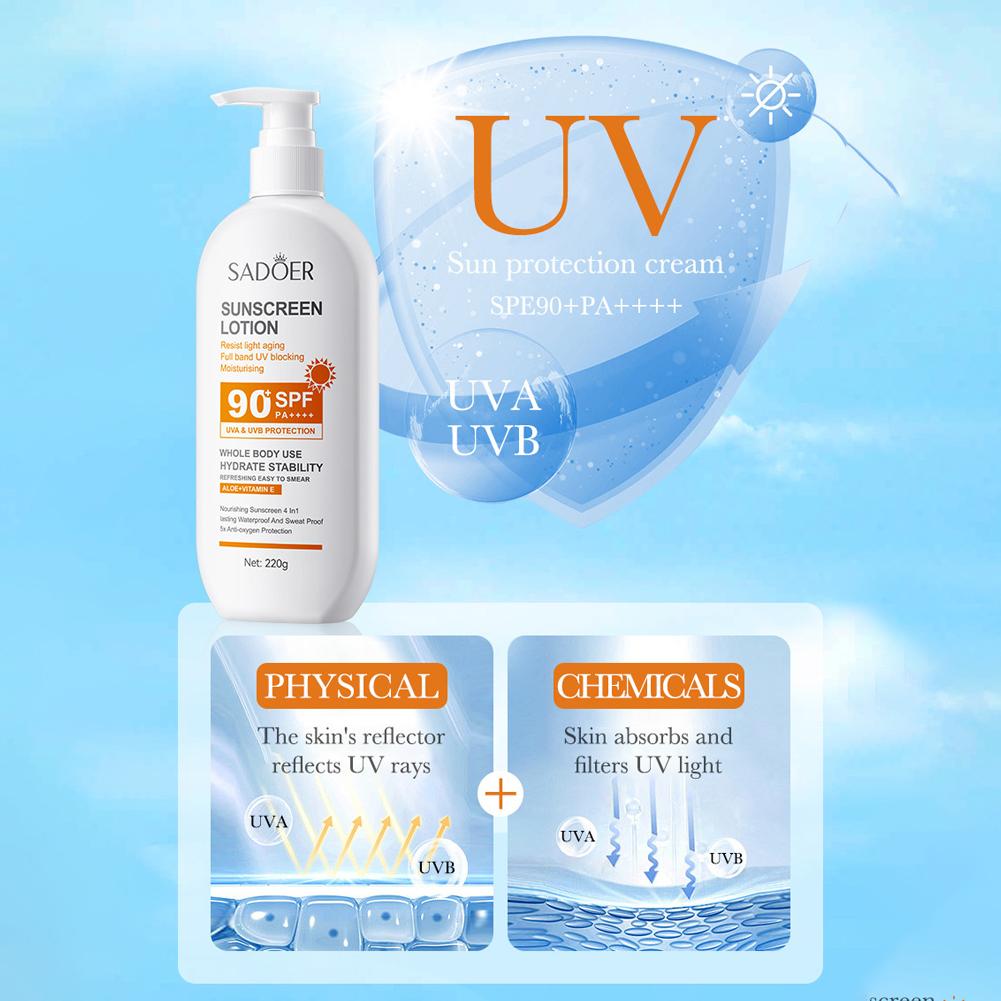 220g Sunscreen Cream SPF 90+ U - đánh giá và giá Face Moisturizer Spf