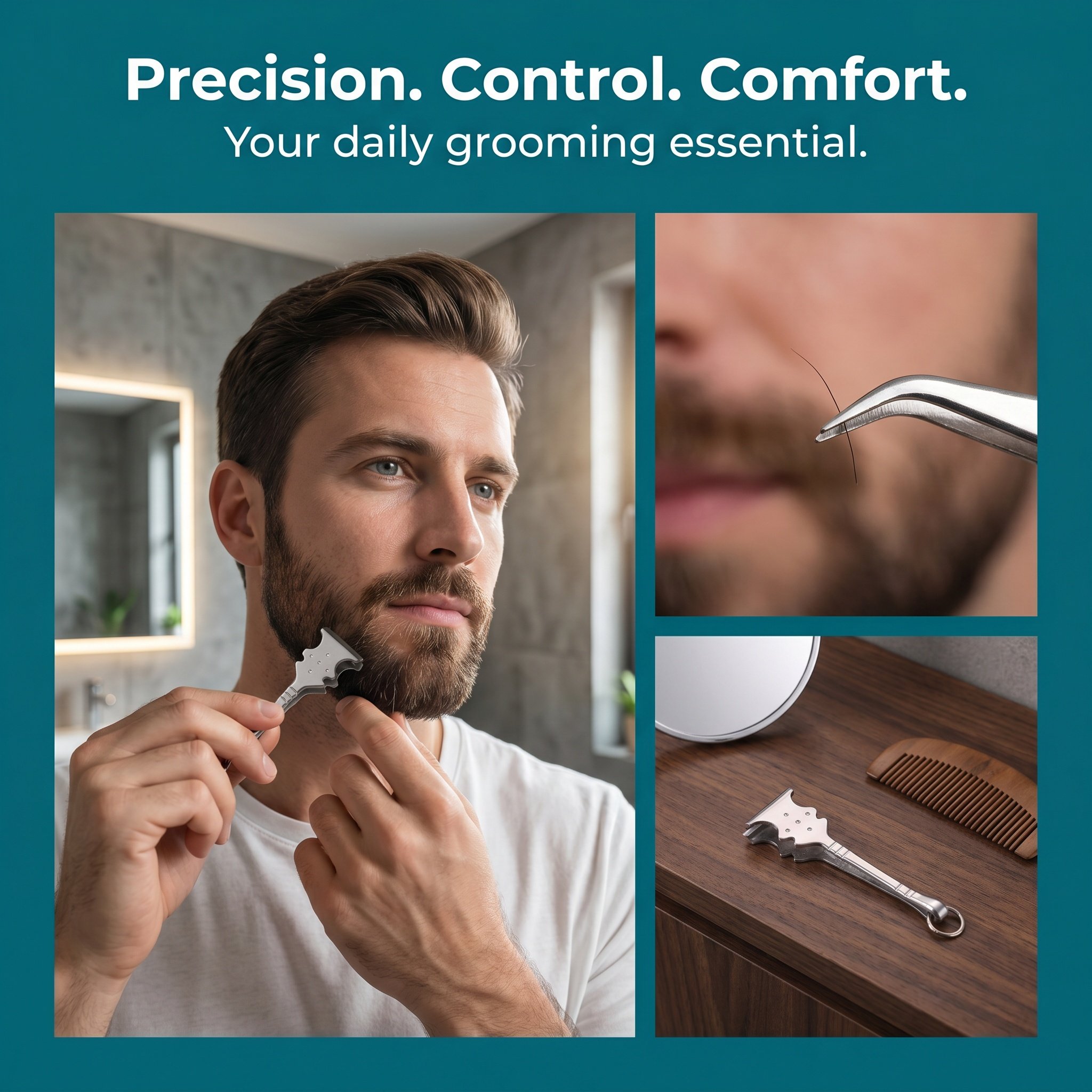 Guitar Shaped Stainless Steel  - đánh giá và giá Men'S Grooming Eyebrow Shape